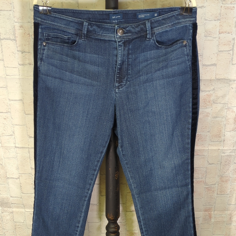 J.Jill Denim Jeans Ladies 12 Slim Ankle Side Stripe